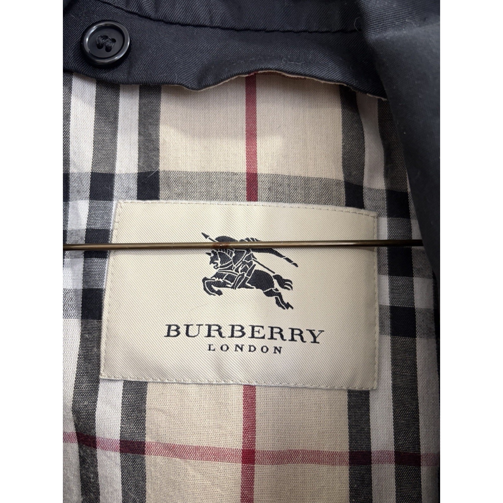 Vintage Burberrys Women's Trench Coat Black Check England Large Us Size 42-44 — image 2 of 8